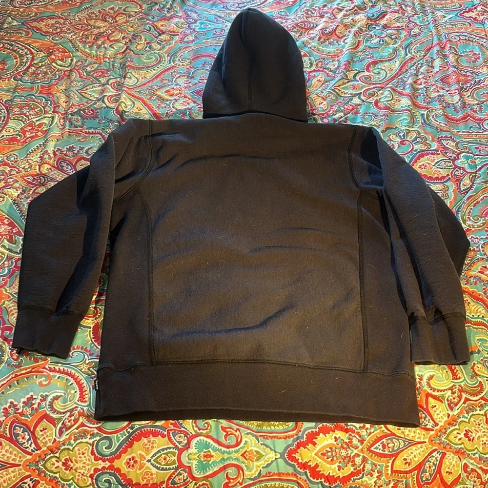 SUPREME World Famous Silver Sequin Logo Hoodie - Picture 8 of 10
